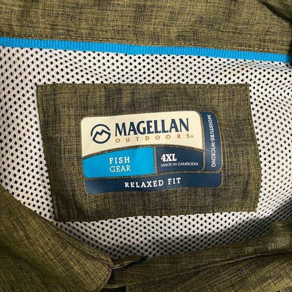 Magellan Outdoors Men’s Vented Fishing Shirt 4XL Relaxed Fit Wicking Performance - Picture 3 of 7